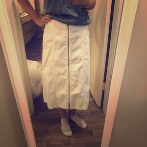 Madewell Long White Skirt